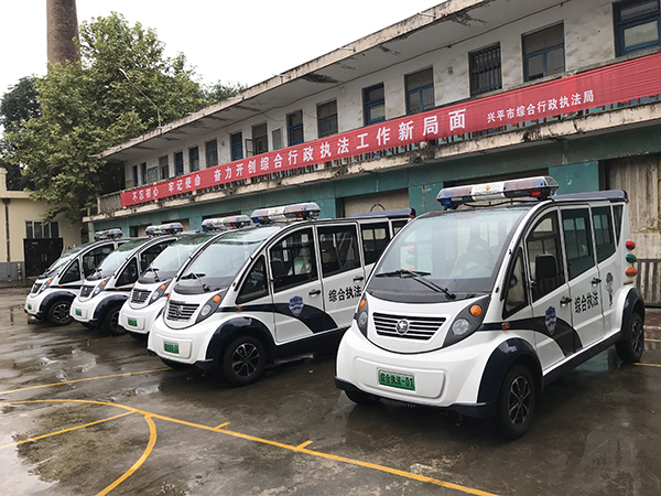 陕西兴平市电动执法车“上岗”  开启“绿色”巡查新模式(图3)