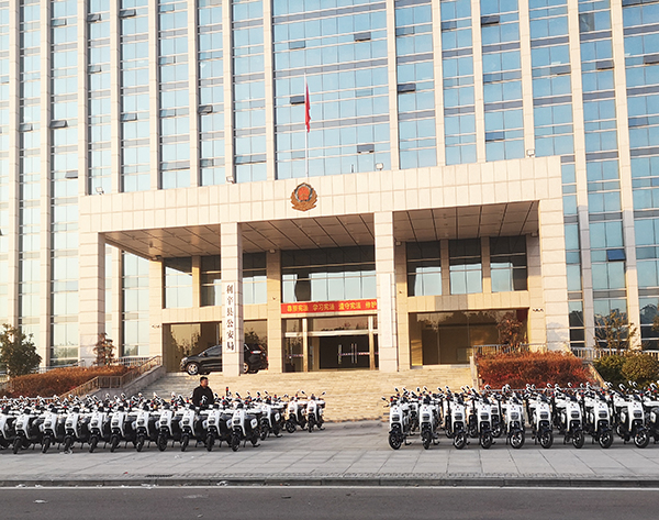 168台电动两轮巡逻车驶向安徽利辛县治安一线(图1)