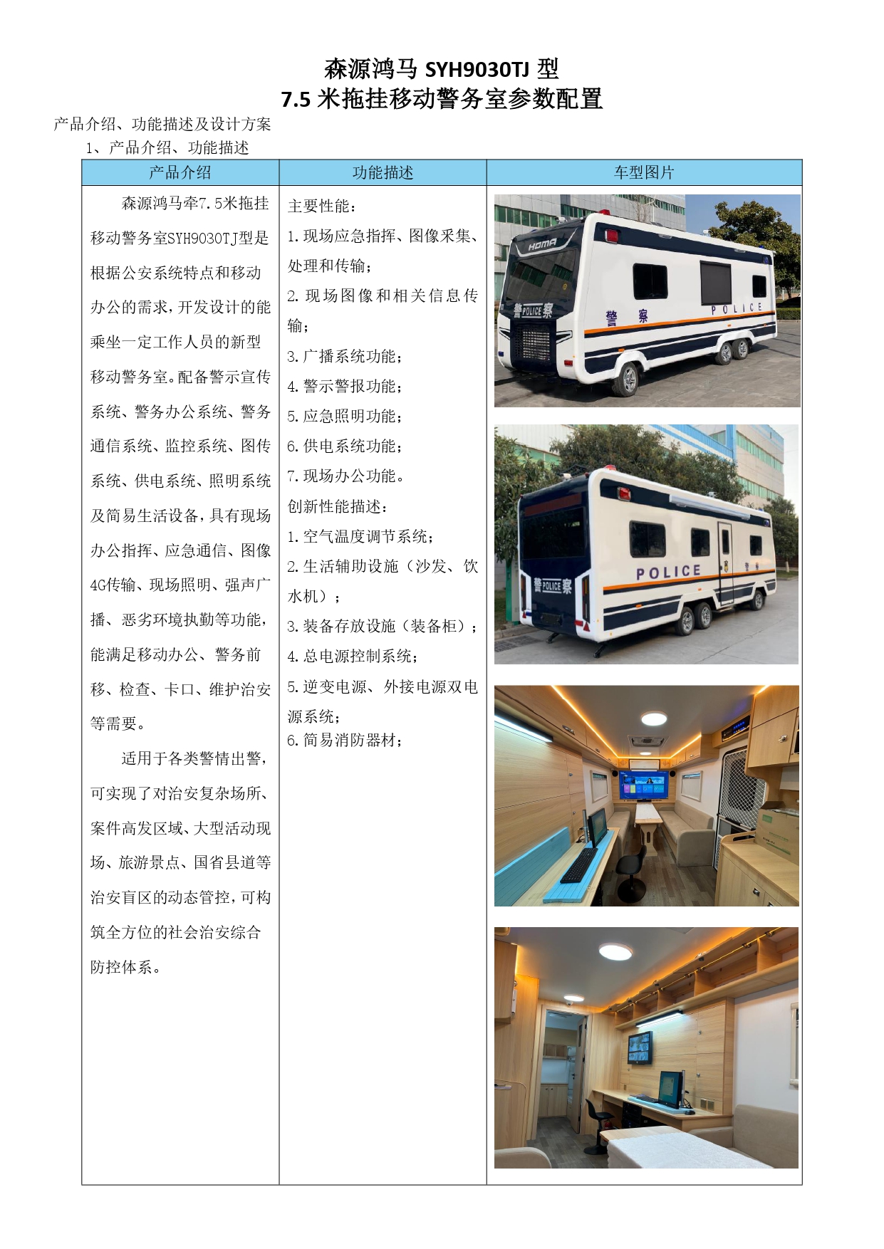 7.5米拖挂移动三轴警务室(图1)