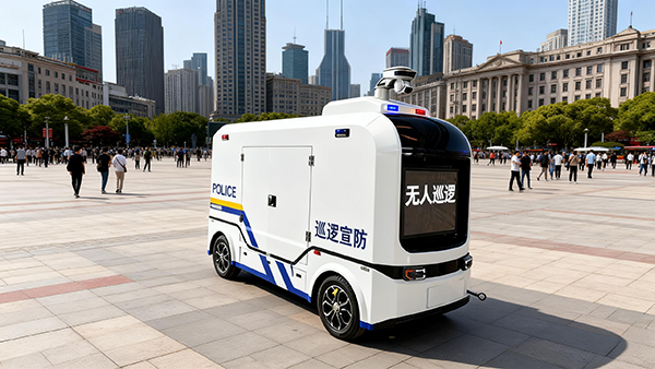 科技赋能，声光驱险！森源鸿马无人巡逻车全新智能警示系统(图5)