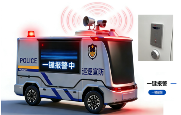科技赋能，声光驱险！森源鸿马无人巡逻车全新智能警示系统(图3)