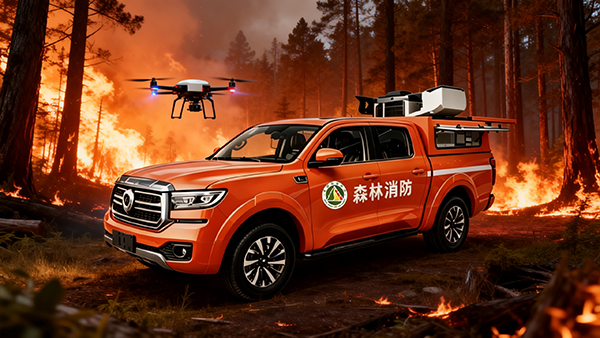 空地一体巡防火情！森源鸿马森林消防无人机火情侦察车筑牢林区防火屏障(图3)