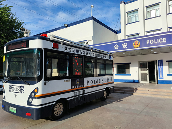 智护戈壁油城 科技赋能平安｜森源鸿马移动警务室在新疆克拉玛依上岗执勤(图5)