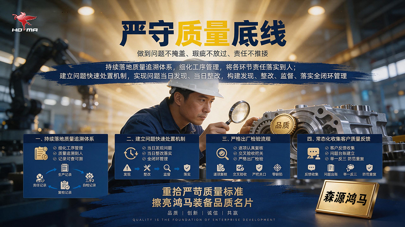 对标精品强质量 守正提质促发展｜森源鸿马抓实质量管理筑牢产品品质防线(图1)