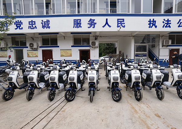 森源鸿马电动两轮巡逻车驶向安徽亳州治安一线(图2)