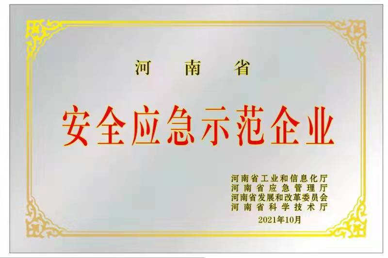 喜讯||森源鸿马被评选为“河南省安全应急示范企业”(图1)